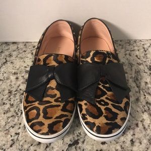Kate Spade leopard print slip ons